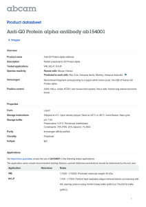 Anti-G0 Protein alpha antibody ab154001 Product datasheet 4 Images