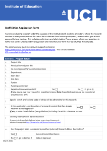 Staff Ethics Application Form