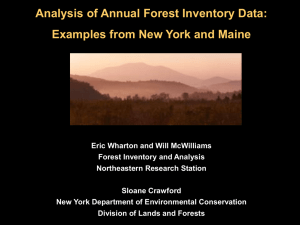 Analysis of Annual Forest Inventory Data: