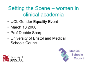 – women in Setting the Scene clinical academia