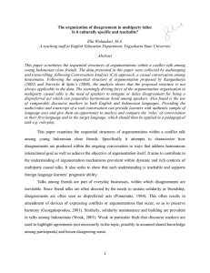 The organization of disagreement in multiparty talks: Ella Wulandari, M.A.