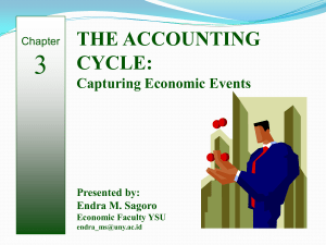 3 THE ACCOUNTING CYCLE: Capturing Economic Events