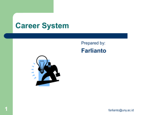Career System Farlianto 1 Prepared by: