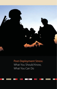 Post-Deployment Stress: What You Should Know, What You Can Do