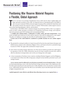 T Positioning War Reserve Materiel Requires a Flexible, Global Approach