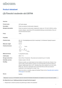 S (( )-Timolol maleate ab120784 Product datasheet