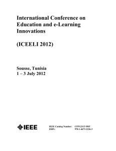 International Conference on  Education and e-Learning Innovations