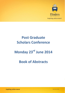 Post Graduate Scholars Conference  Monday 23