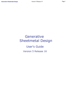 Generative Sheetmetal Design User's Guide