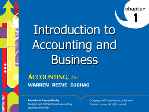 1 Introduction to Accounting and Business