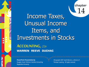 14 Income Taxes, Unusual Income Items, and