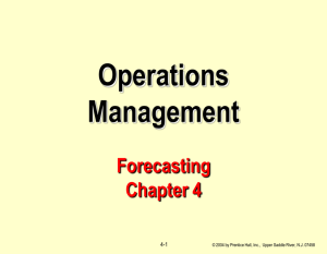 Operations Management  Forecasting