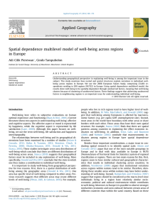 Spatial dependence multilevel model of well-being across regions in Europe an