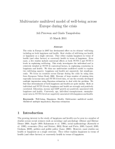 Multivariate multilevel model of well-being across Europe during the crisis