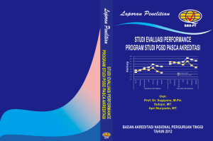 Laporan Penelitian STUDI EVALUASI PERFORMANCE PROGRAM STUDI PGSD PASCA AKREDITASI