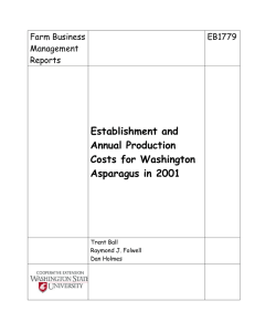 Establishment and Annual Production Costs for Washington