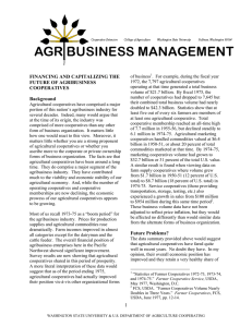 FINANCING AND CAPITALIZING THE FUTURE OF AGRIBUSINESS