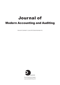Journal of Modern Accounting and Auditing David Publishing Company