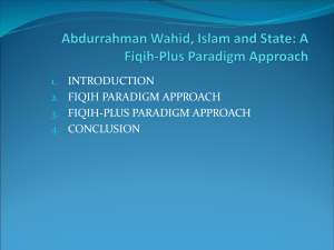 INTRODUCTION FIQIH PARADIGM APPROACH FIQIH-PLUS PARADIGM APPROACH CONCLUSION