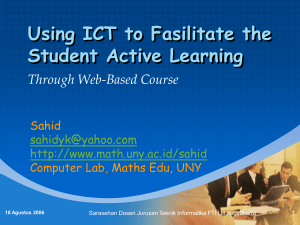 Using ICT for Supporting Active Learning
