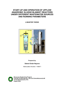 START-UP AND OPERATION OF UPFLOW ANAEROBIC SLUDGE BLANKET REACTORS AND RUNNING PARAMETERS