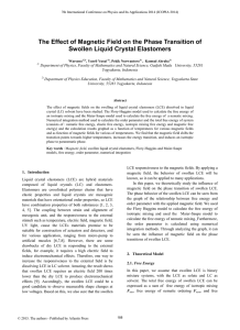 The Effect of Magnetic Field on the Phase Transition of