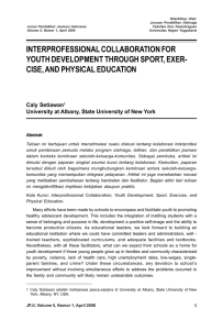 Interprofessional Collaboration for Youth Development through Sport, Exercise, and Physical Education