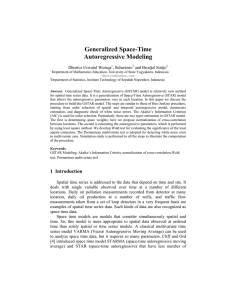 Generalized Space-Time Autoregressive Modeling  Dhoriva Urwatul Wutsqa