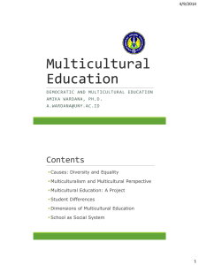 Multicultural Education Contents