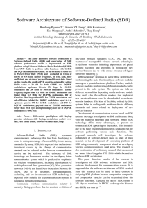 Software Architecture of Software-Defined Radio (SDR)