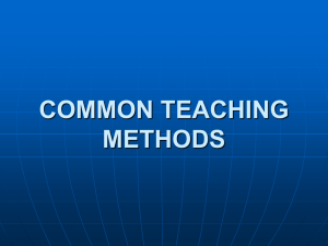 COMMON TEACHING METHODS