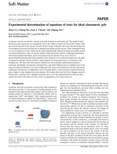 Experimental determination of equations of state for ideal elastomeric gels