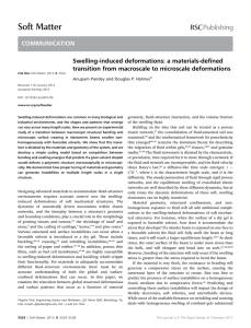 ﬁned Swelling-induced deformations: a materials-de transition from macroscale to microscale deformations