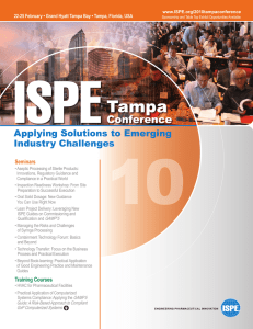 10 ISPE Tampa Conference