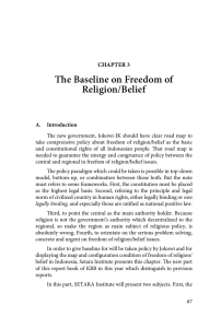 The Baseline on Freedom of Religion/Belief CHAPTER 3