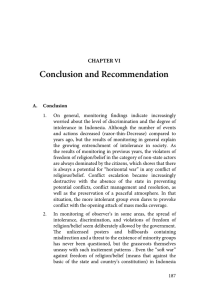 Conclusion and Recommendation CHAPTER VI