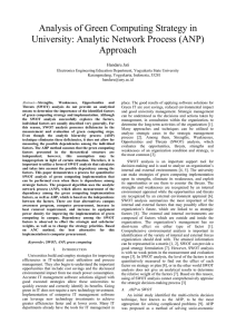 Analysis of Green Computing Strategy in University: Analytic Network Process (ANP) Approach