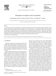 Adsorption of aspartic acid on kaolinite and Michael J. Angove