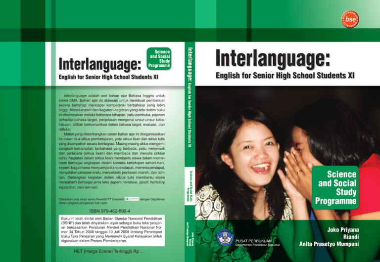 Interlanguage English For Senior High School Students Xi