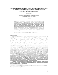 SMALL AREA ESTIMATION USING NATURAL EXPONENTIAL FAMILIES WITH QUADRATIC VARIANCE FUNCTION