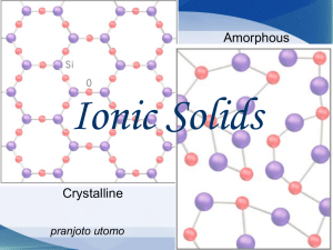 Ionic Solids Amorphous Crystalline pranjoto utomo
