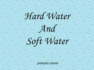 Hard Water And Soft Water pranjoto utomo