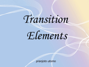 Transition Elements pranjoto utomo