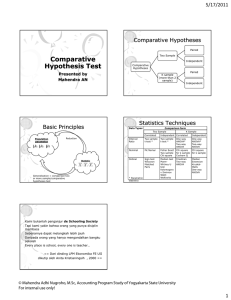 Comparative H Hypothesis ypothesis T