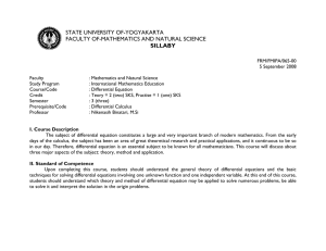 STATE UNIVERSITY OF-YOGYAKARTA FACULTY OF-MATHEMATICS AND NATURAL SCIENCE SILLABY