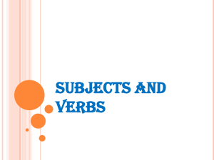 SUBJECTS AND VERBS