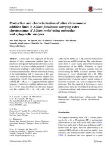 Production and characterization of alien chromosome