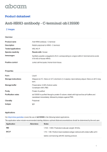 Anti-HRH3 antibody - C-terminal ab135500 Product datasheet 2 Images Overview