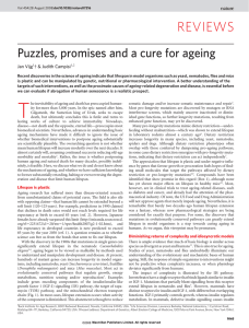 REVIEWS Puzzles, promises and a cure for ageing Jan Vijg