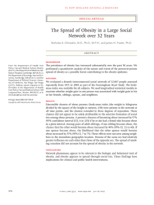 The Spread of Obesity in a Large Social special article